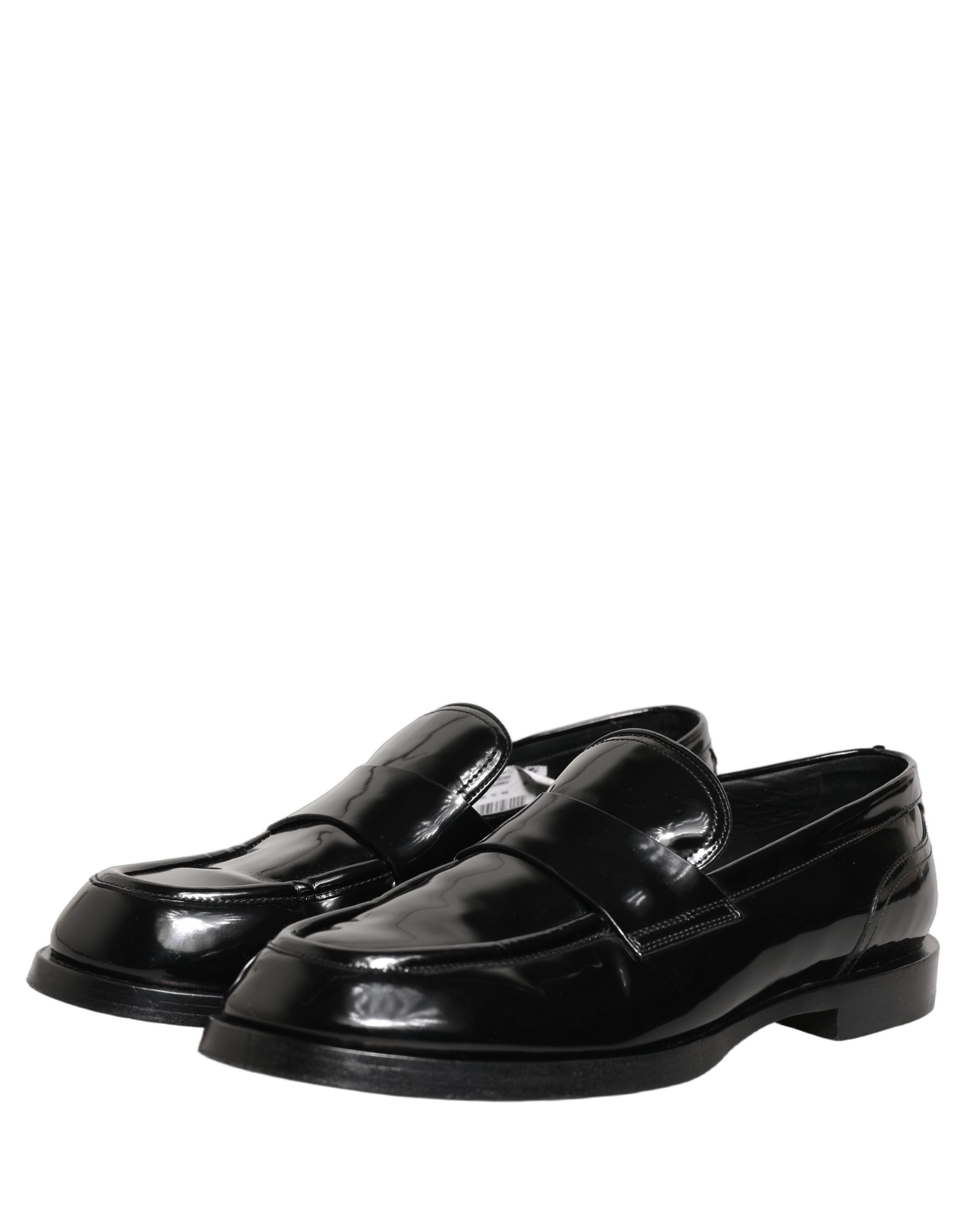 Dolce & Gabbana Black Leather Formal Men Dress Loafers Men's Shoes (Pre-Owned)