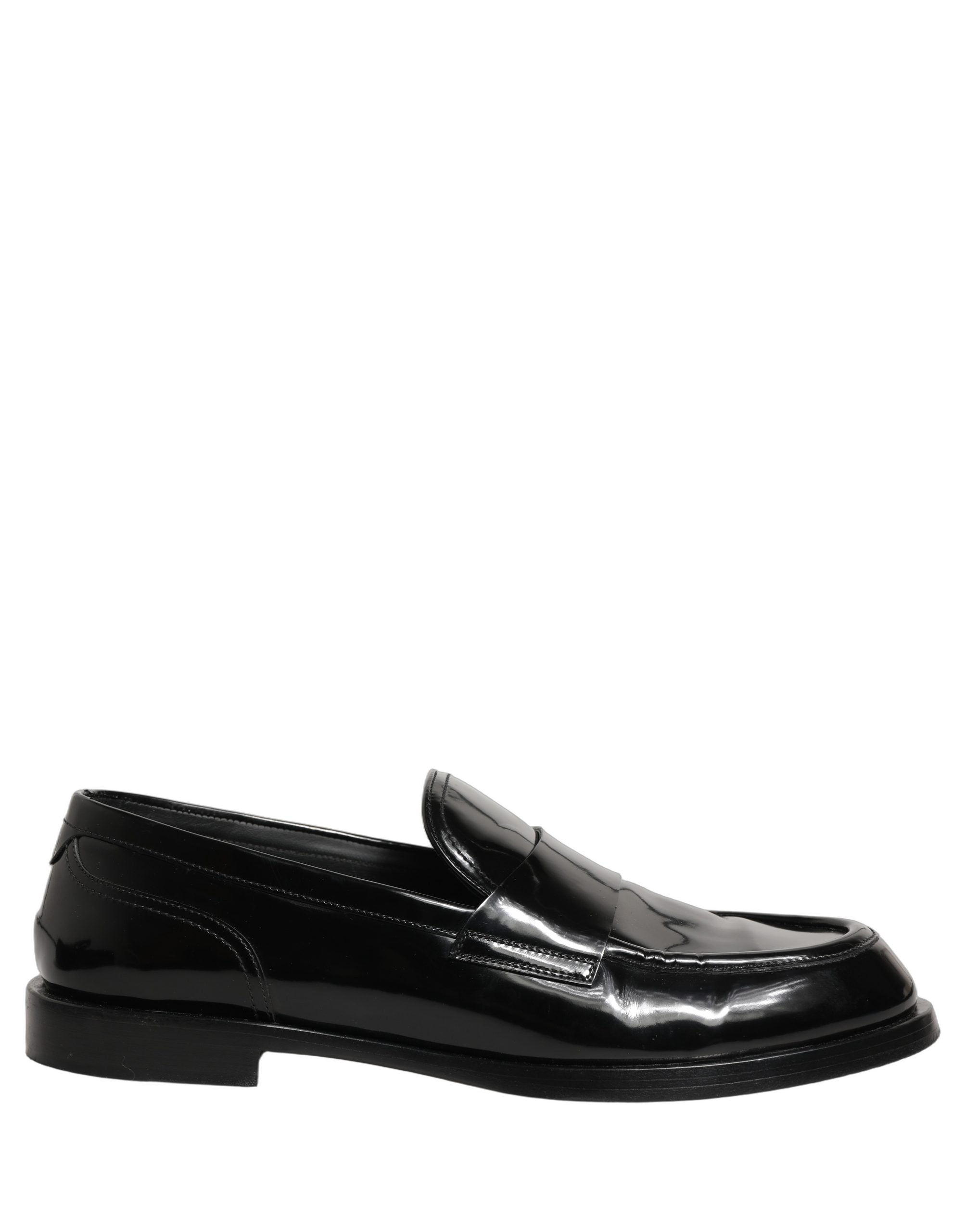 Dolce & Gabbana Black Leather Formal Men Dress Loafers Men's Shoes (Pre-Owned)