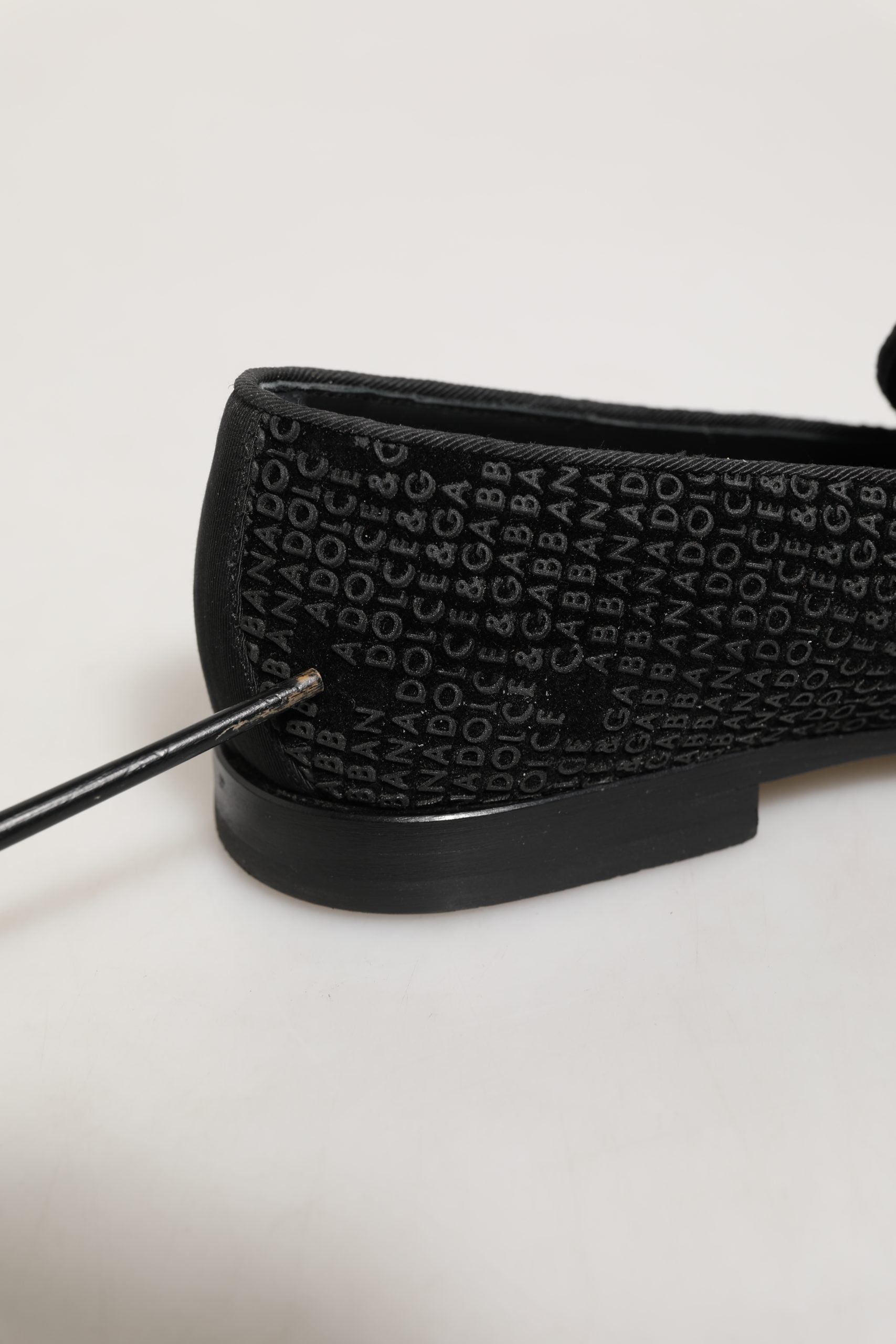 Dolce & Gabbana Black Logo Monogram Men Dress Loafers Men's Shoes (Pre-Owned)