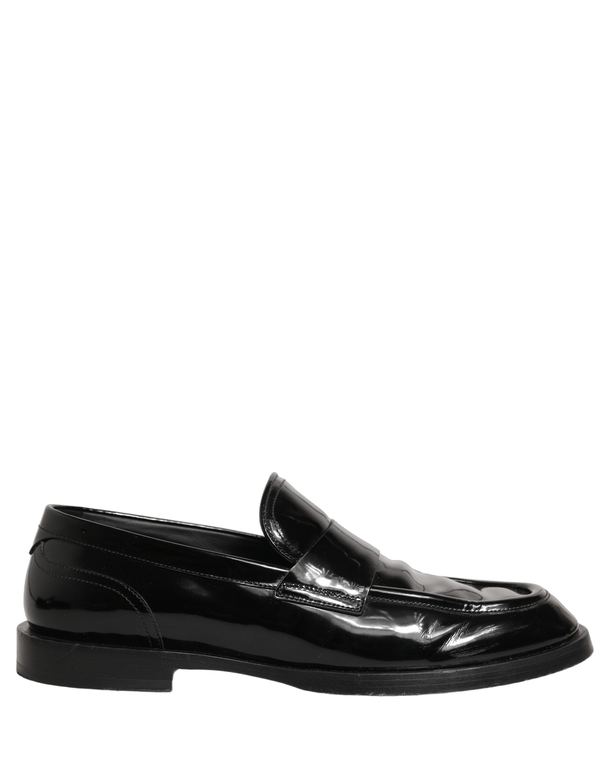 Dolce & Gabbana Black Leather Formal Men Dress Loafers Men's Shoes (Pre-Owned)