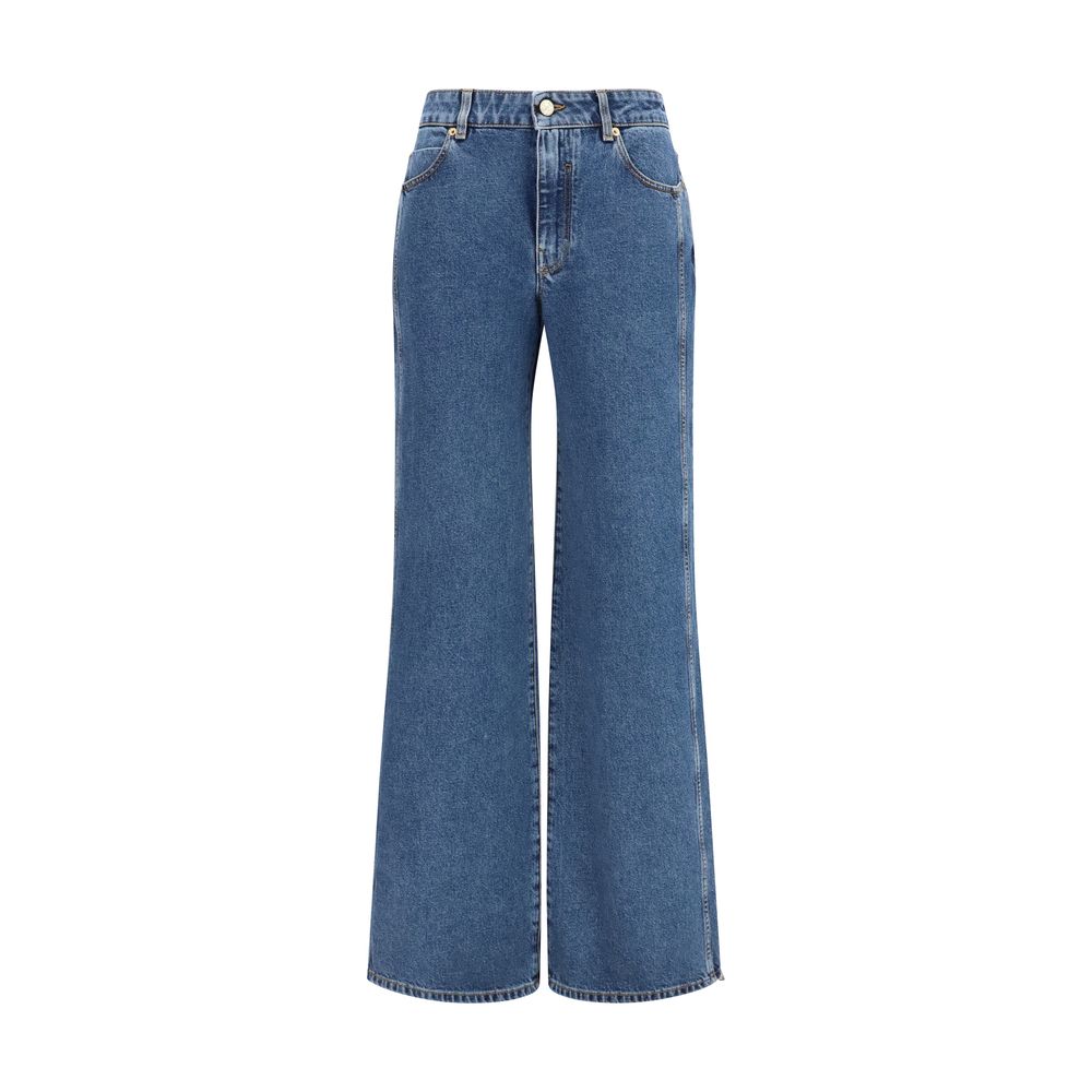 Balmain Blue Cotton Jeans Women's Denim