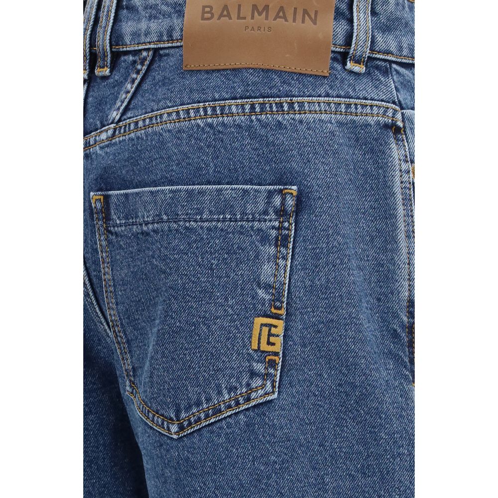 Balmain Blue Cotton Jeans Women's Denim