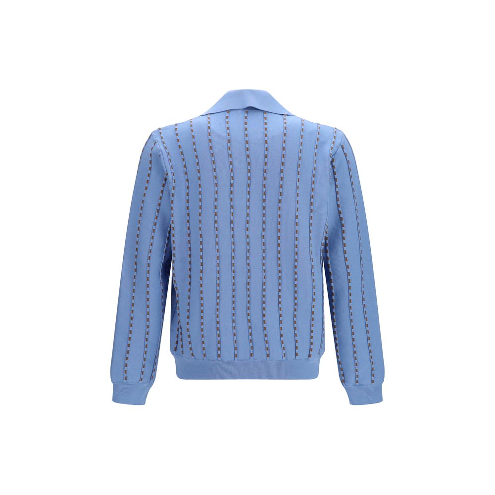 Fendi Blue Cotton Men's Sweatshirt