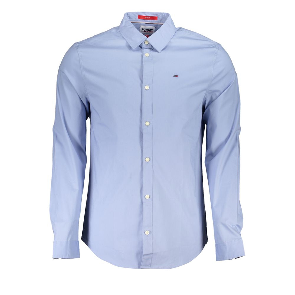 Tommy Hilfiger Azure Cotton Men's Men's Shirt