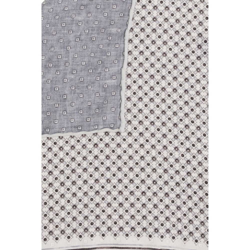 Brunello Cucinelli Gray Silk Men's Scarf