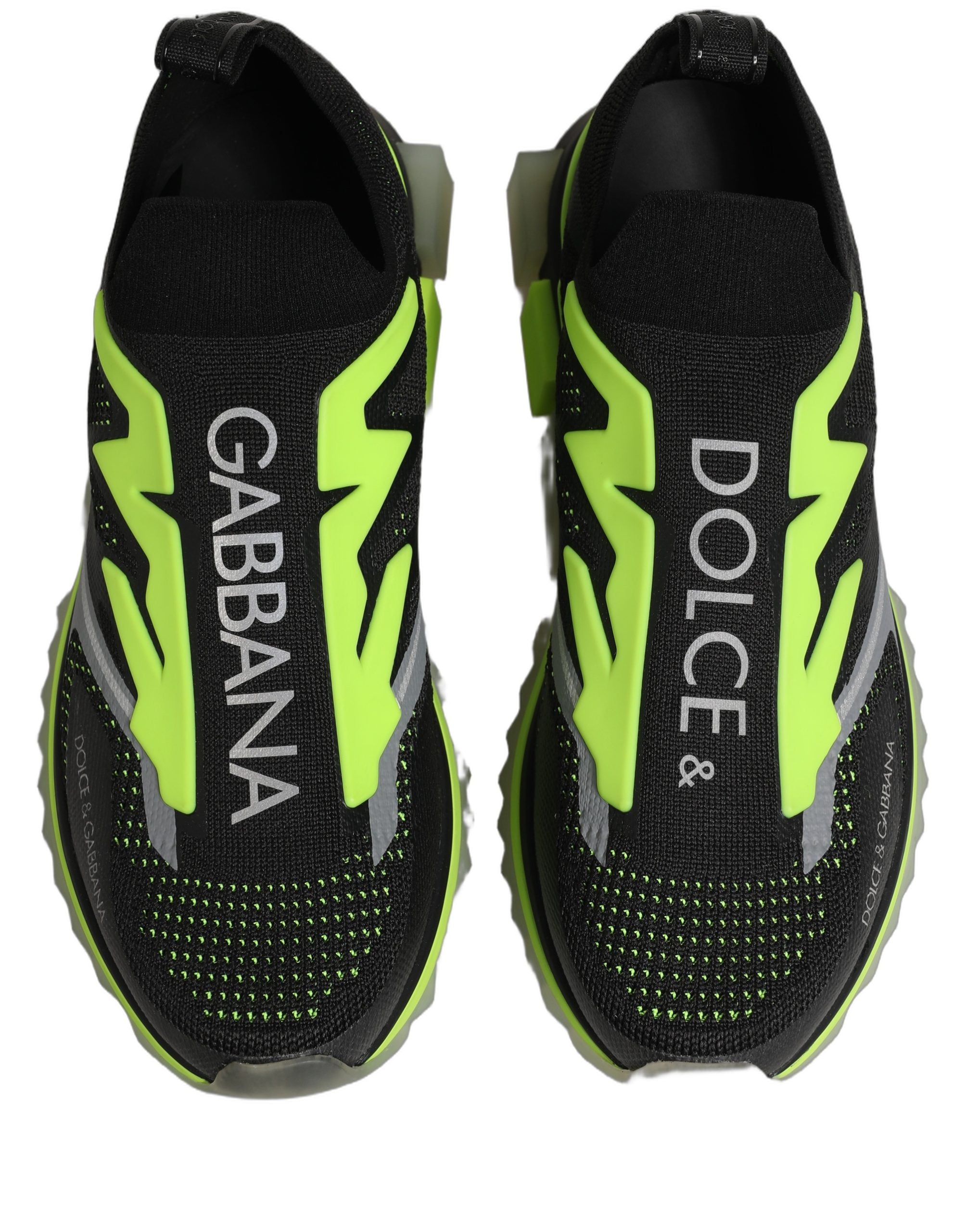 Dolce & Gabbana Black Green Sorrento Low Top Sneakers Men's Shoes