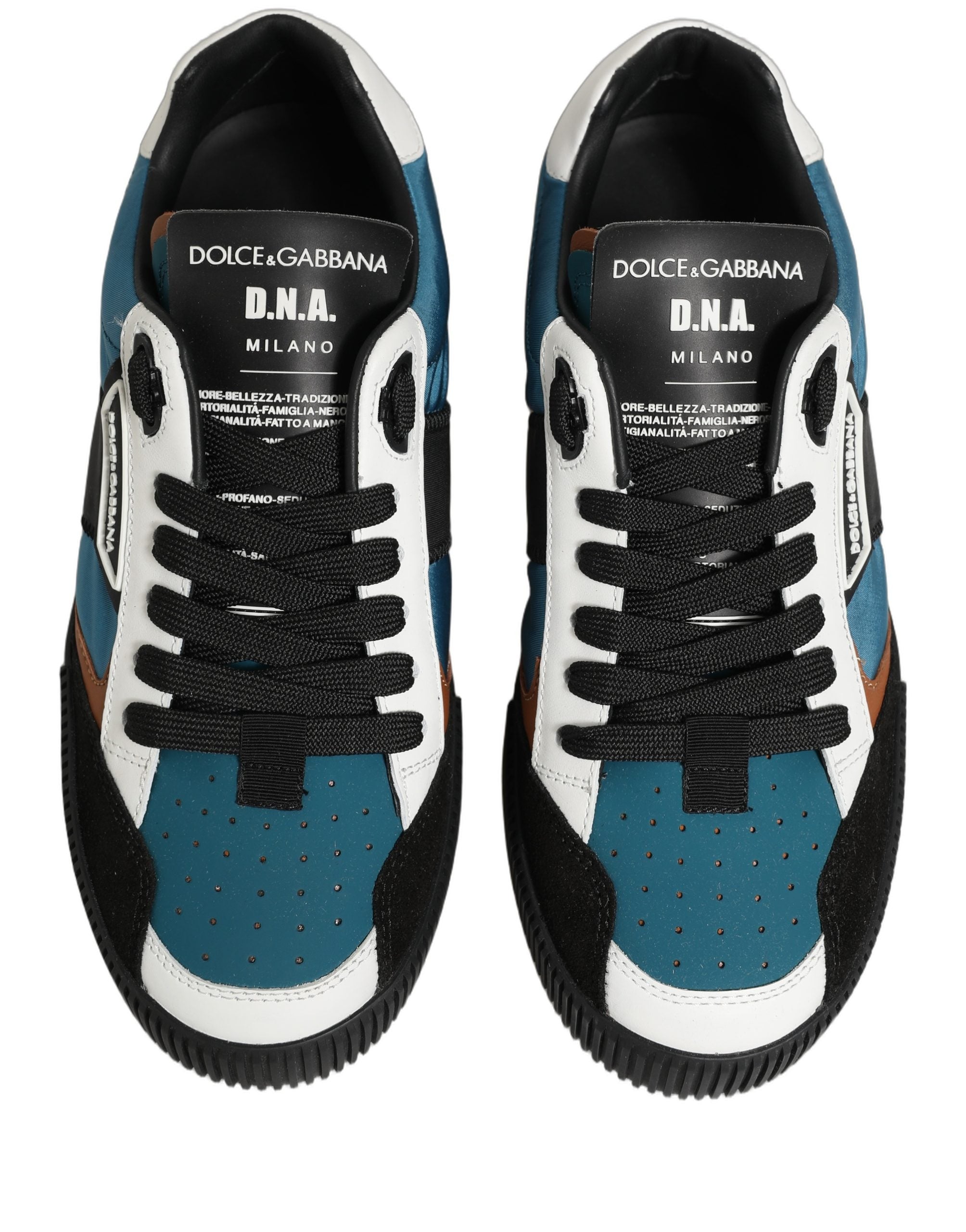 Dolce & Gabbana Multicolor Leather MIAMI Low Top Men Sneakers Men's Shoes