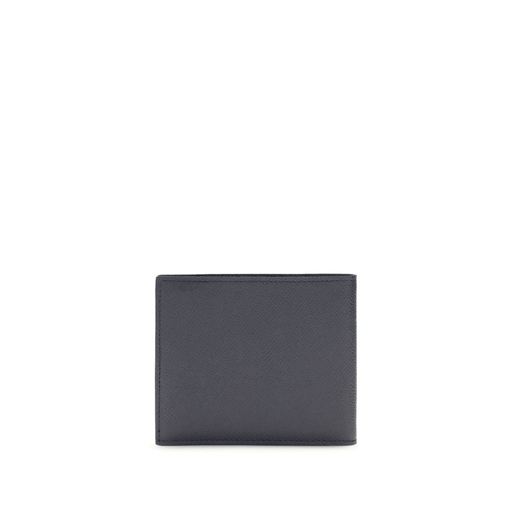 Ferragamo Blue Calf Leather Bos Taurus Men's Wallet