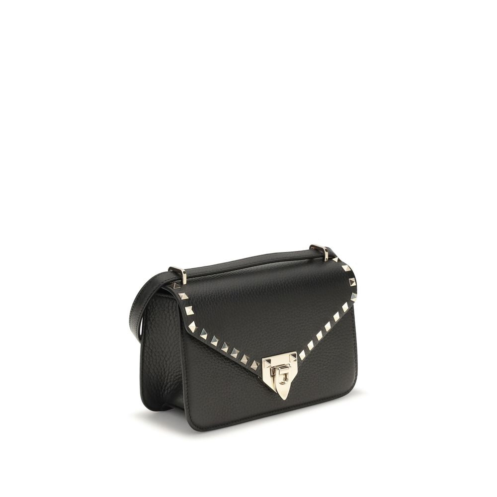 Valentino Garavani Black Calf Leather Bos Taurus Shoulder Women's Bag