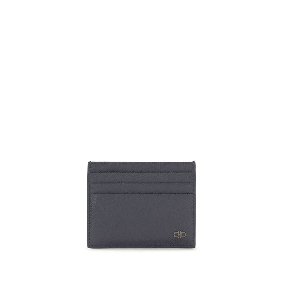 Ferragamo Blue Calf Leather Bos Taurus Men's Wallet