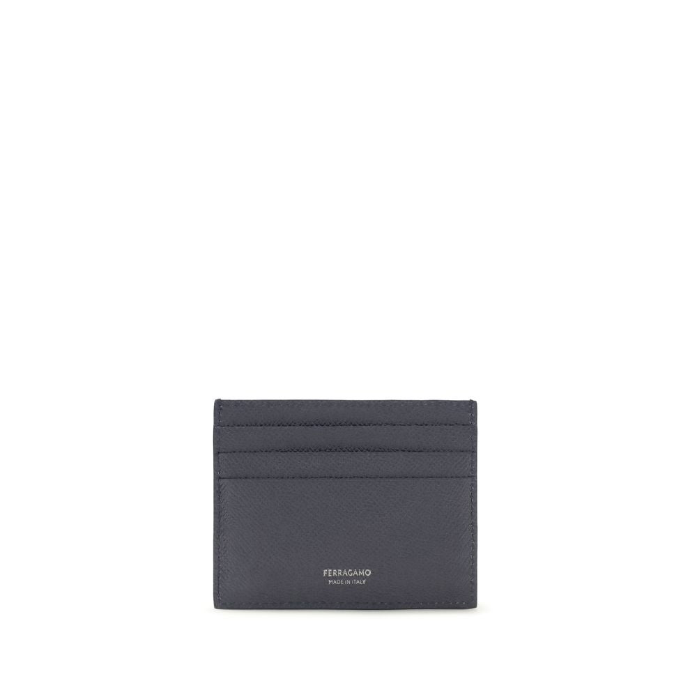 Ferragamo Blue Calf Leather Bos Taurus Men's Wallet