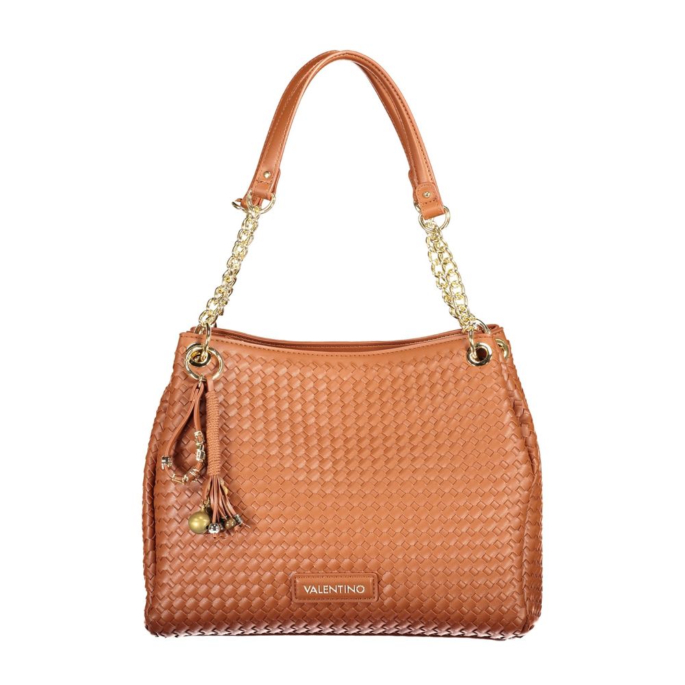 Mario Valentino Brown Polyurethane Women Bag With Shoulder Women's Handles