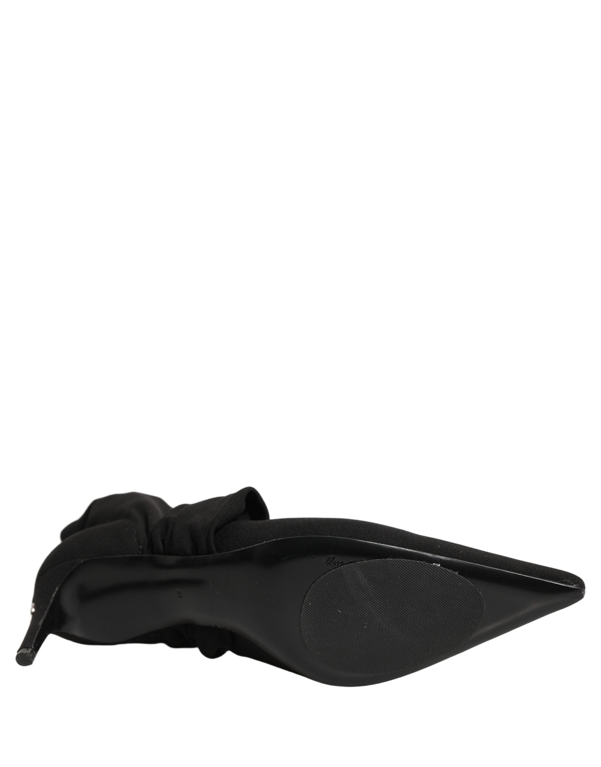 Dolce & Gabbana Black Stretch Socks Heels Ankle Boots Women's Shoes