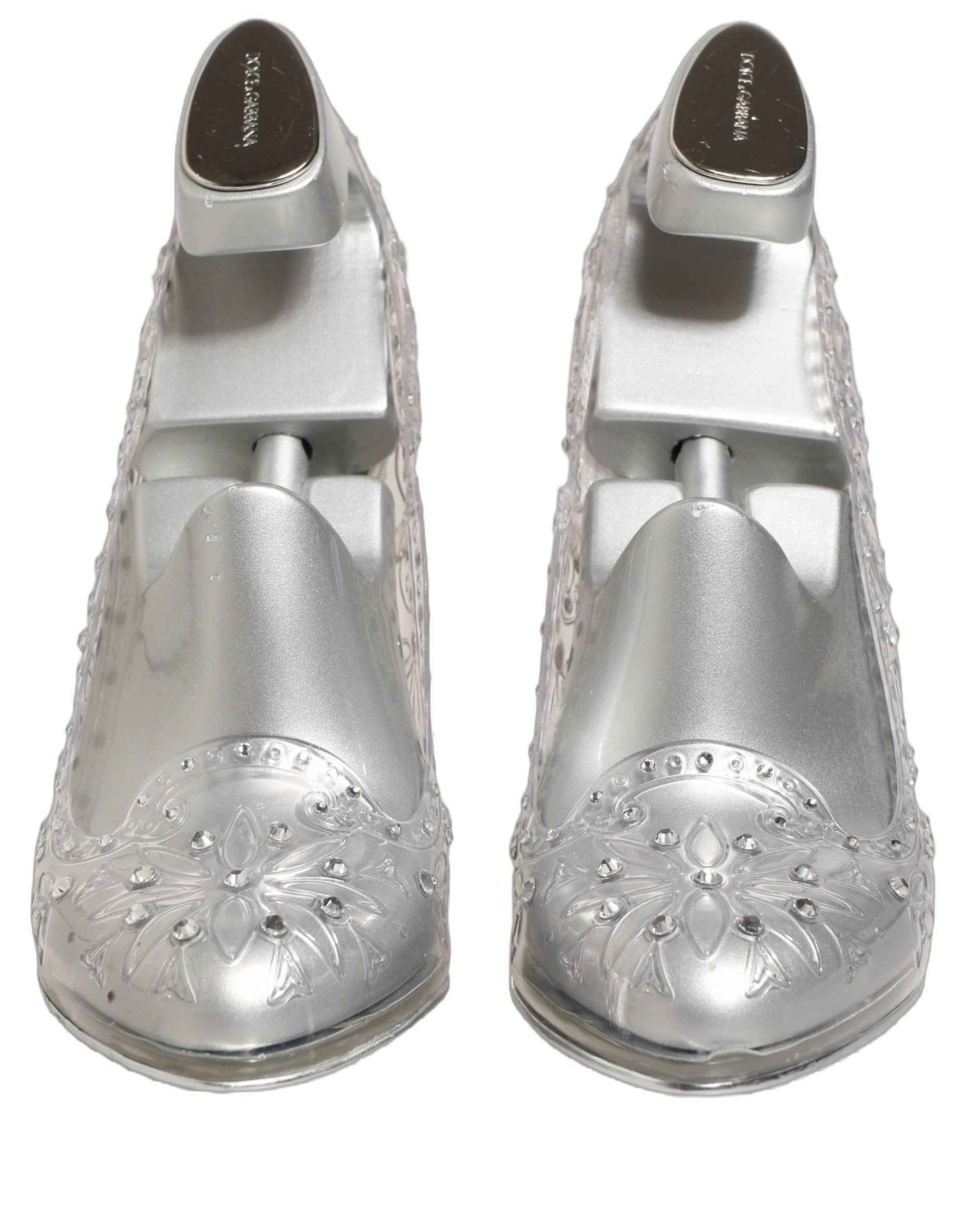 Dolce & Gabbana CINDERELLA Floral Crystal Heels Women's Clear (Pre-Owned)