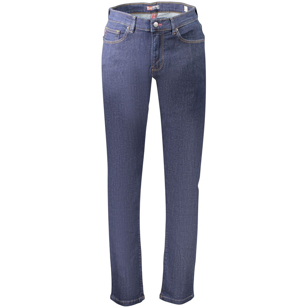 Norway 1963 Blue Cotton Men's Jean for a Timeless Casual Men's Look