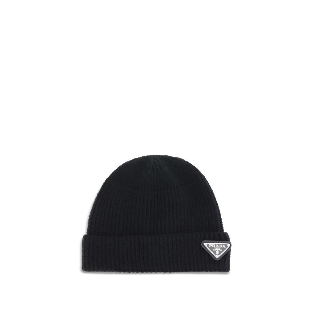 Prada Black Wool Oves Aries Men's Beanie