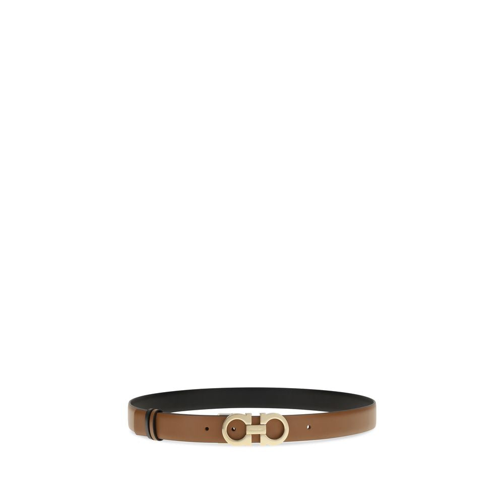 Ferragamo Brown Calf Leather Bos Taurus Regular Women's Belt