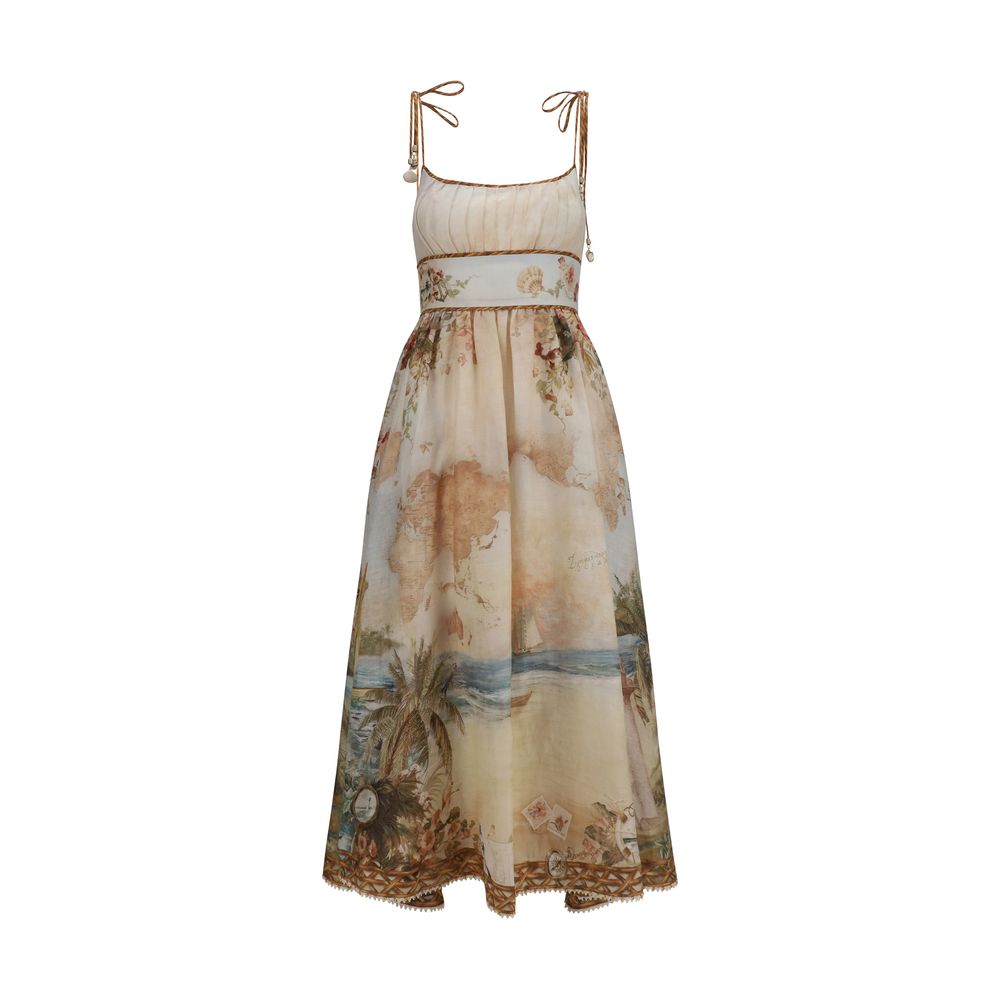 Zimmermann Beige Linen Casual Women's Dress