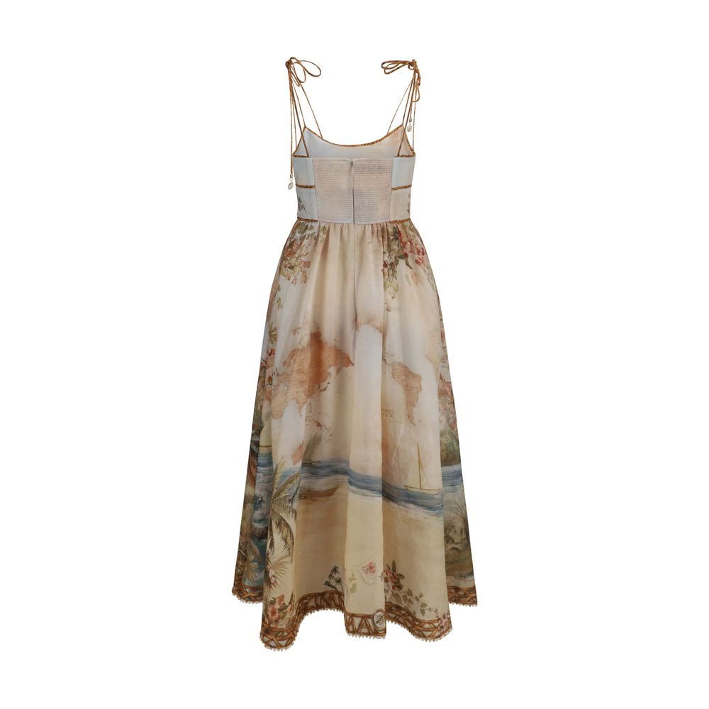 Zimmermann Beige Linen Casual Women's Dress