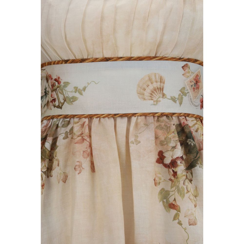 Zimmermann Beige Linen Casual Women's Dress