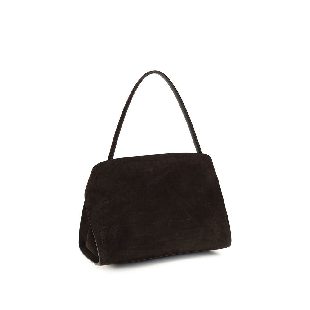 Ferragamo Brown Calf Leather Bos Taurus Shoulder Women's Bag