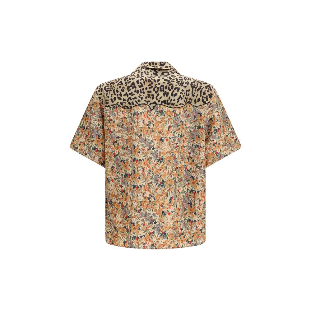 Valentino Multicolor Silk Pattern Men's Shirt