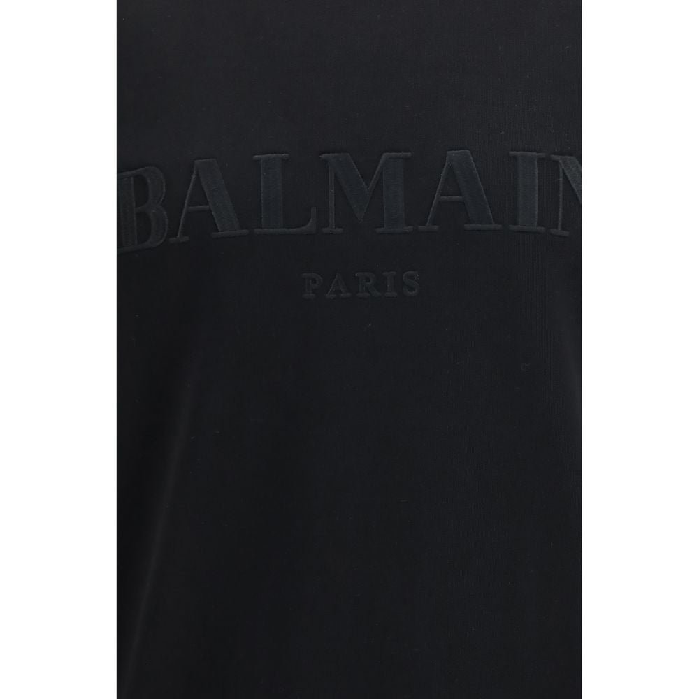 Balmain Black Cotton Men's Sweatshirt