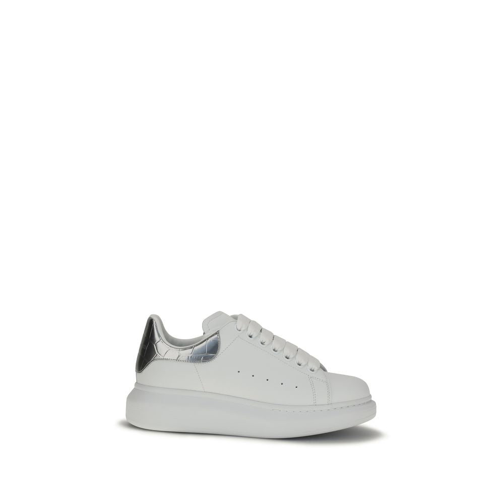 Alexander McQueen White Calf Leather Bos Taurus Platform Women's Sneakers