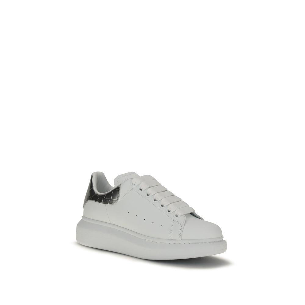 Alexander McQueen White Calf Leather Bos Taurus Platform Women's Sneakers