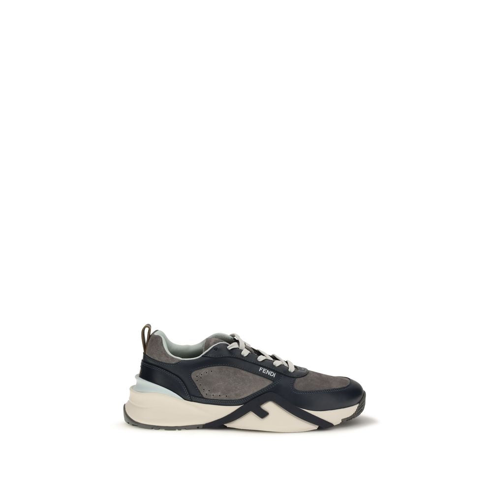 Fendi Multicolor Calf Leather Bos Taurus Athletic Men's Sneakers