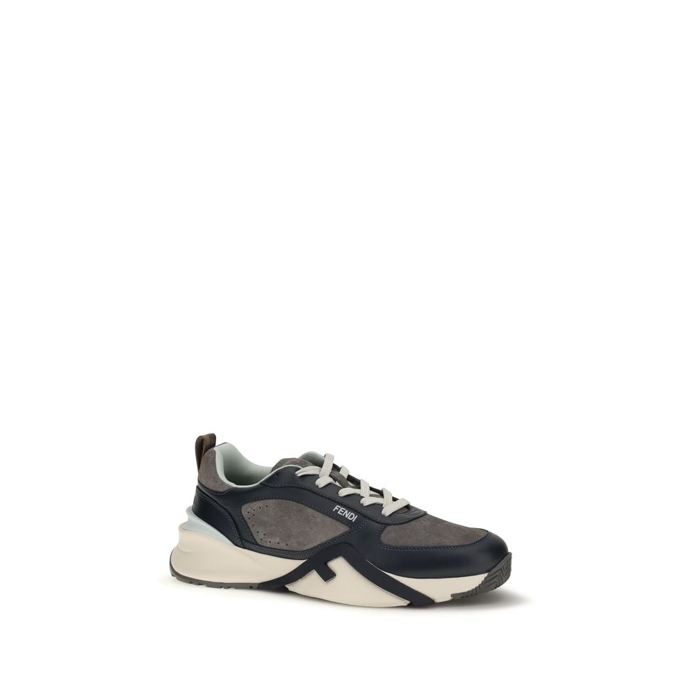 Fendi Multicolor Calf Leather Bos Taurus Athletic Men's Sneakers