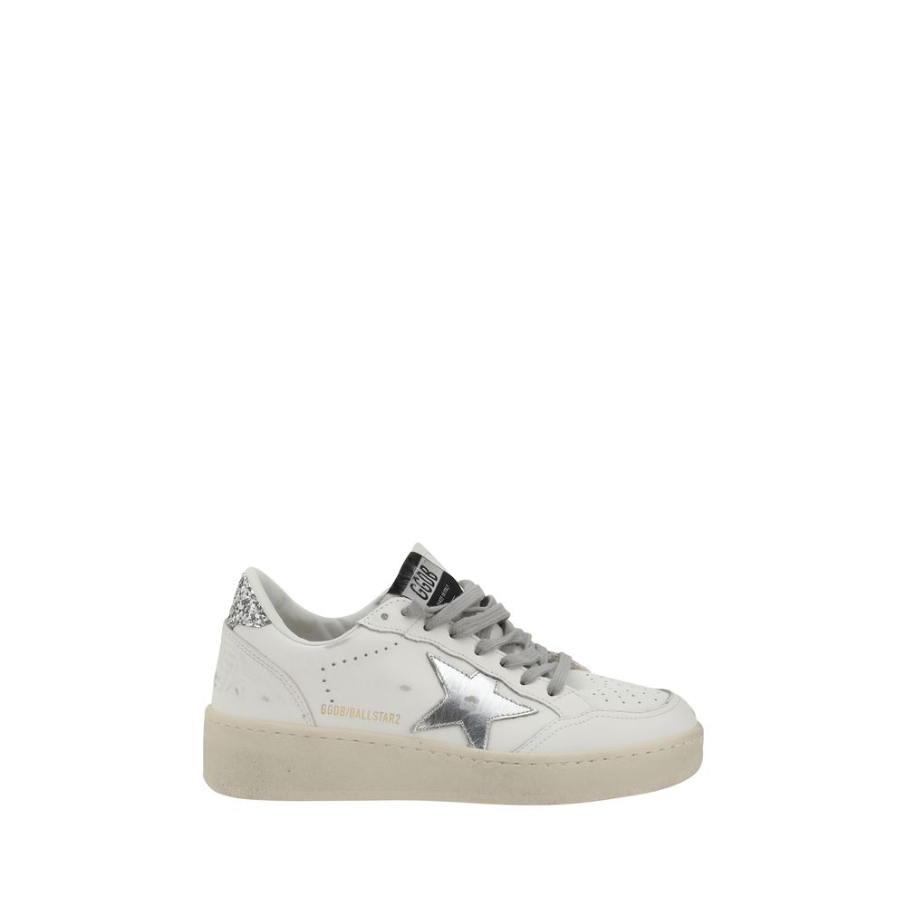 Golden Goose Silver Calf Leather Bos Taurus Low Top Women's Sneakers