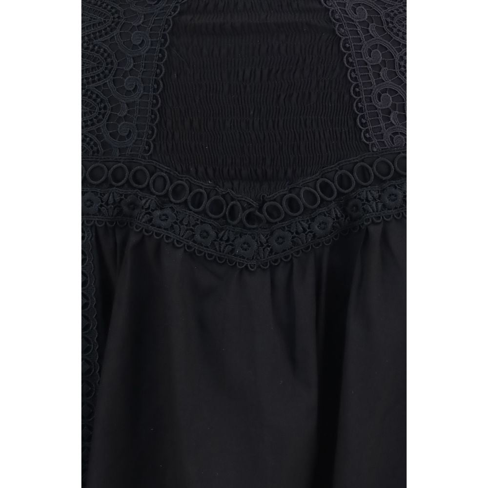 Charo Ruiz Black Cotton Mini Women's Skirt