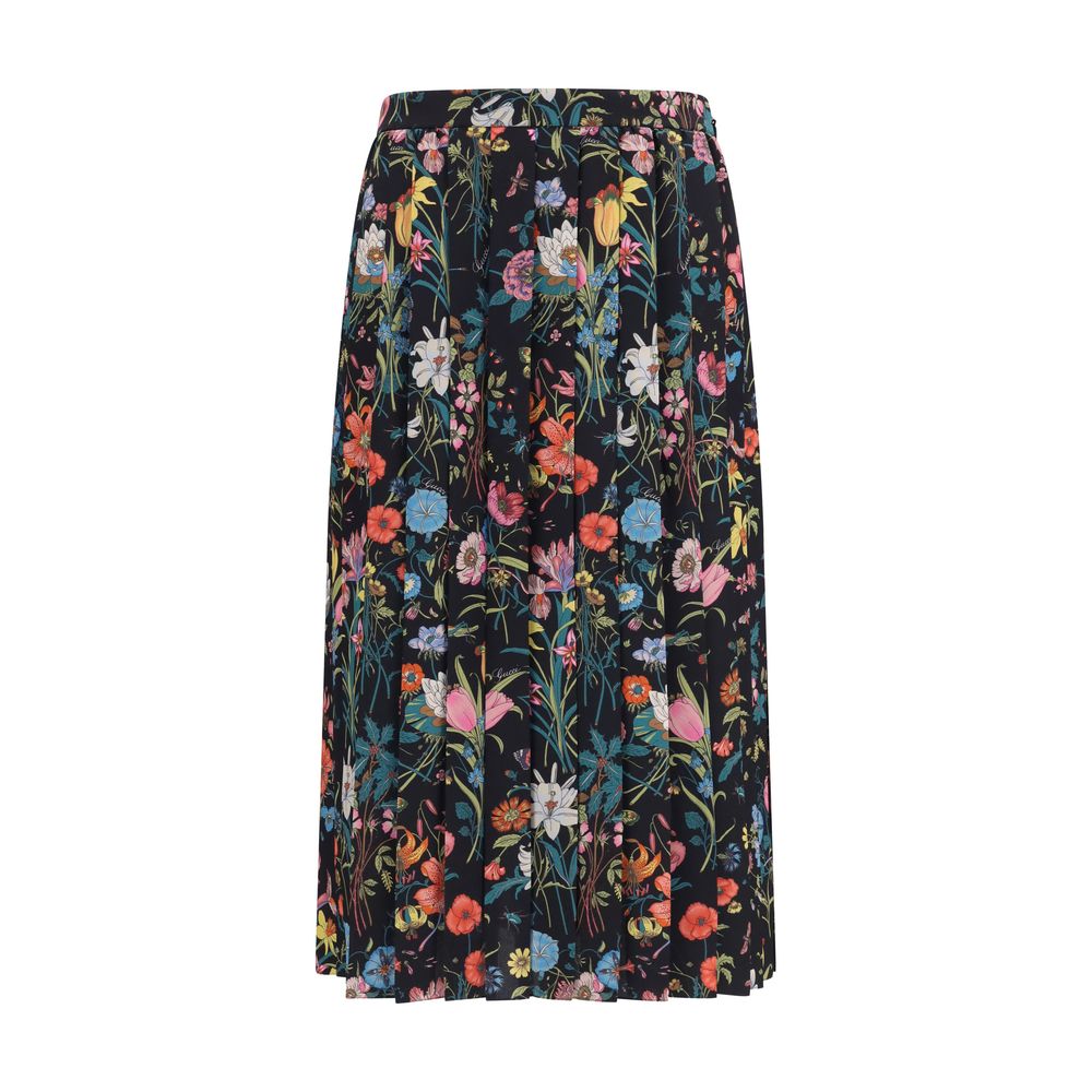 Gucci Multicolor Silk Midi Women's Skirt