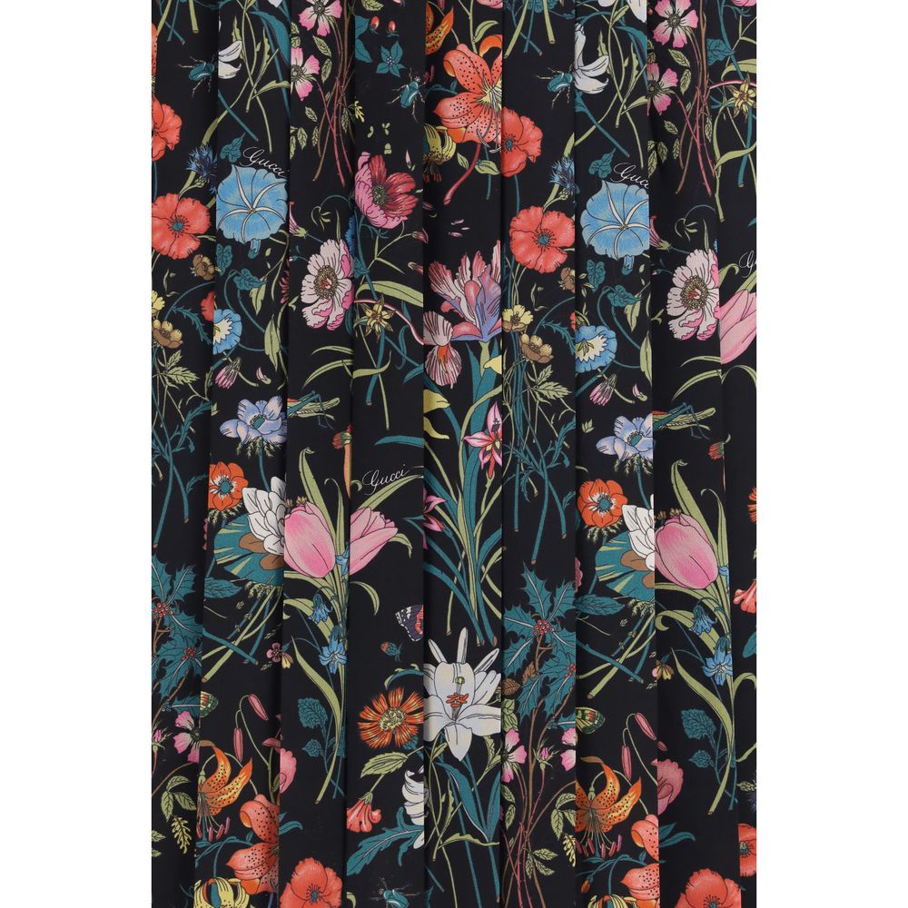 Gucci Multicolor Silk Midi Women's Skirt