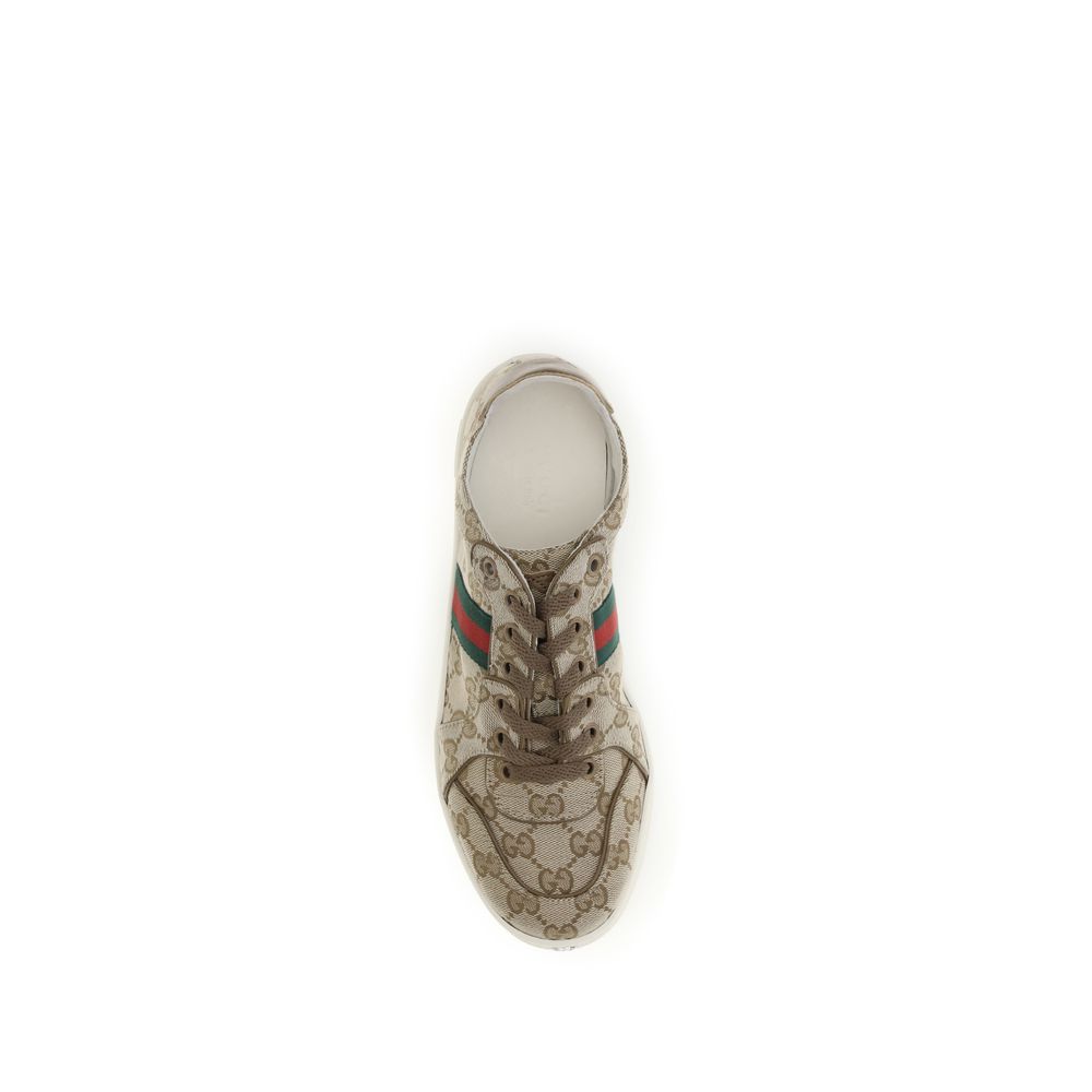 Gucci Beige Polyester Athletic Women's Sneakers