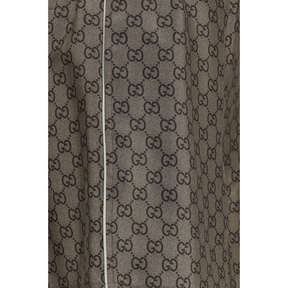 Gucci Beige Silk Bermuda Women's Shorts