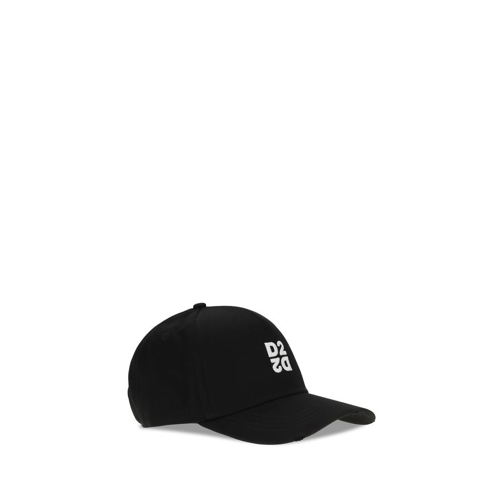 Dsquared² Black Cotton Cap (Baseball Men's Hat)