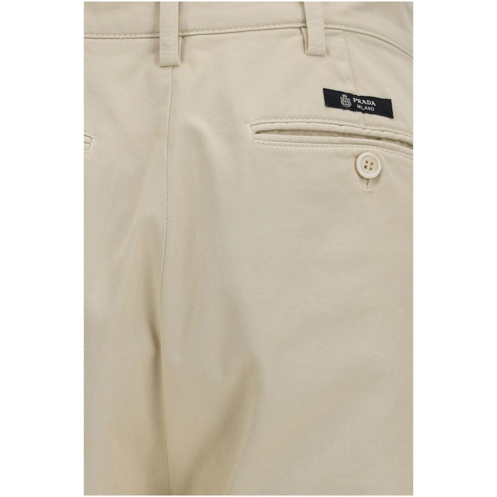 Prada Beige Cotton Casual Men's Pants