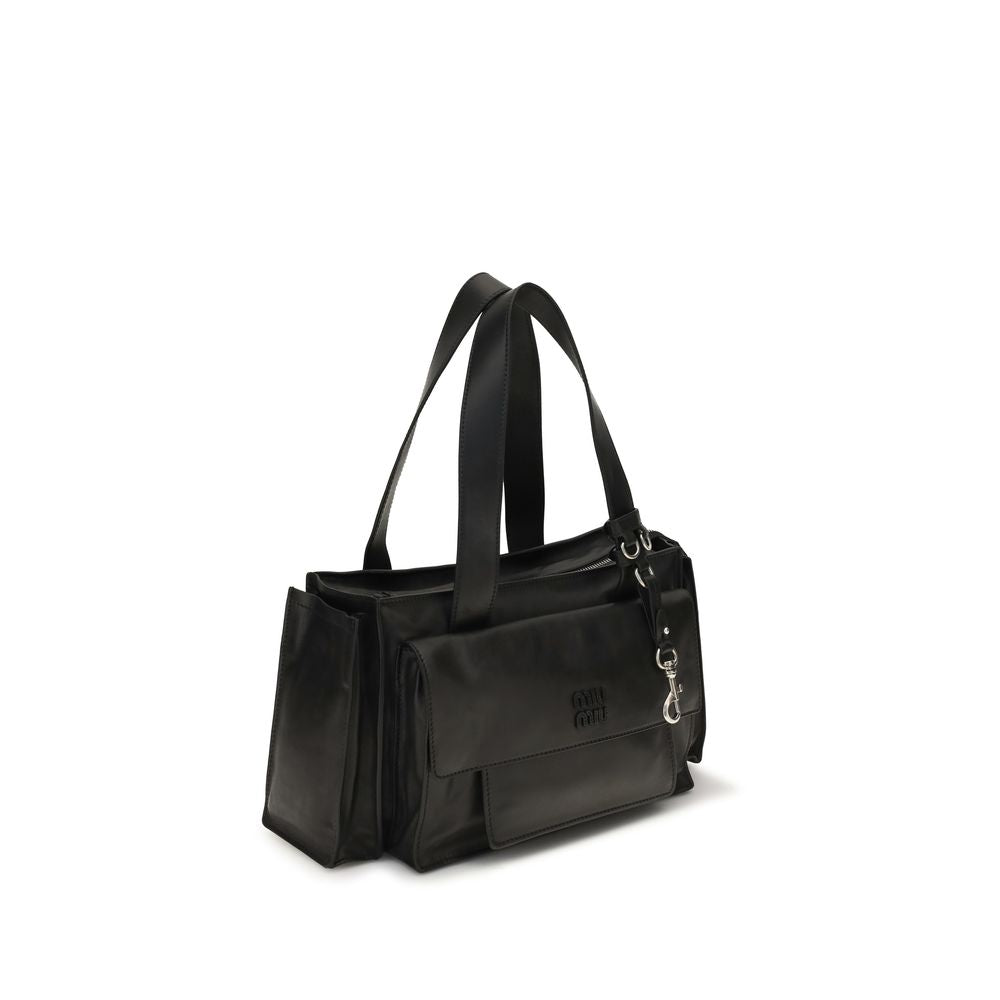 Miu Miu Brown Calf Leather Bos Taurus Shoulder Women's Bag