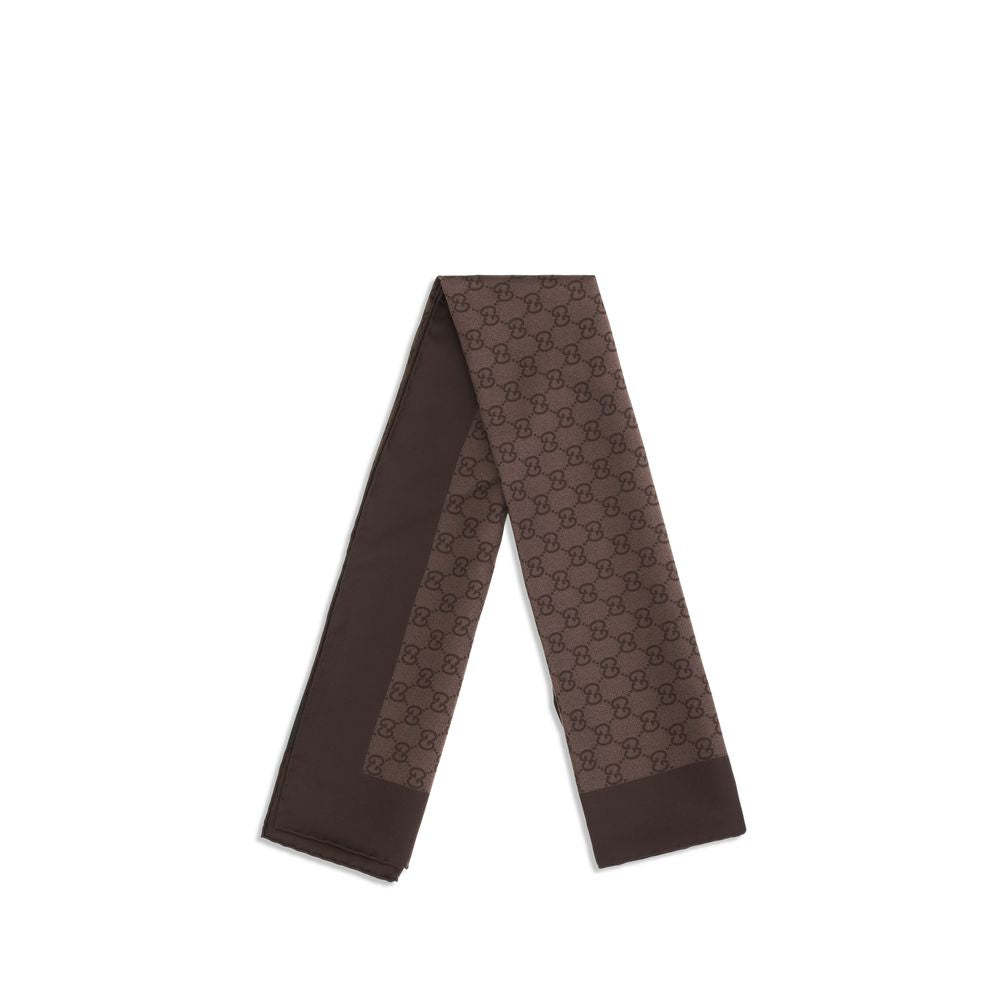 Gucci Brown Silk Women's Foulard