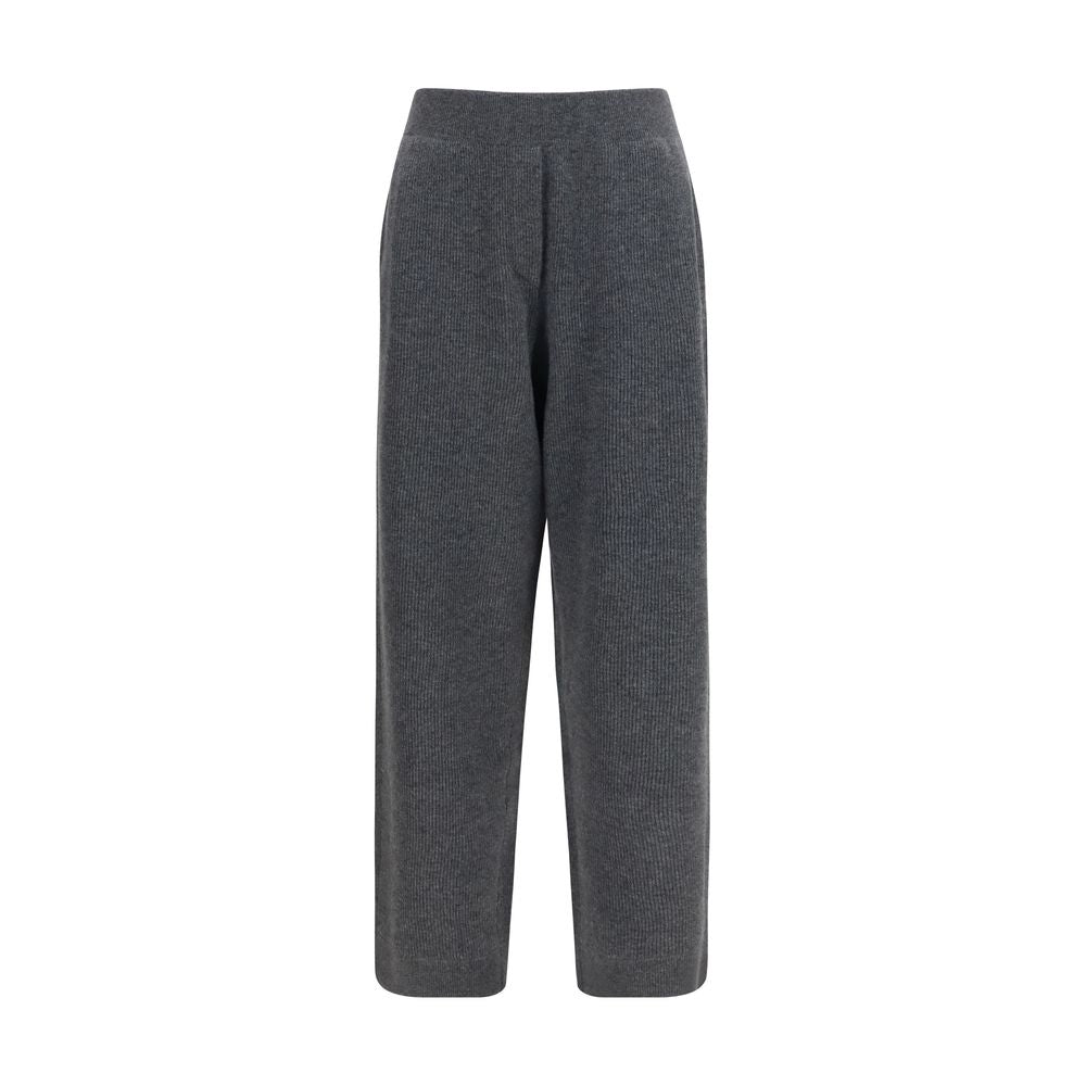 Brunello Cucinelli Gray Cashmere Casual Women's Pants