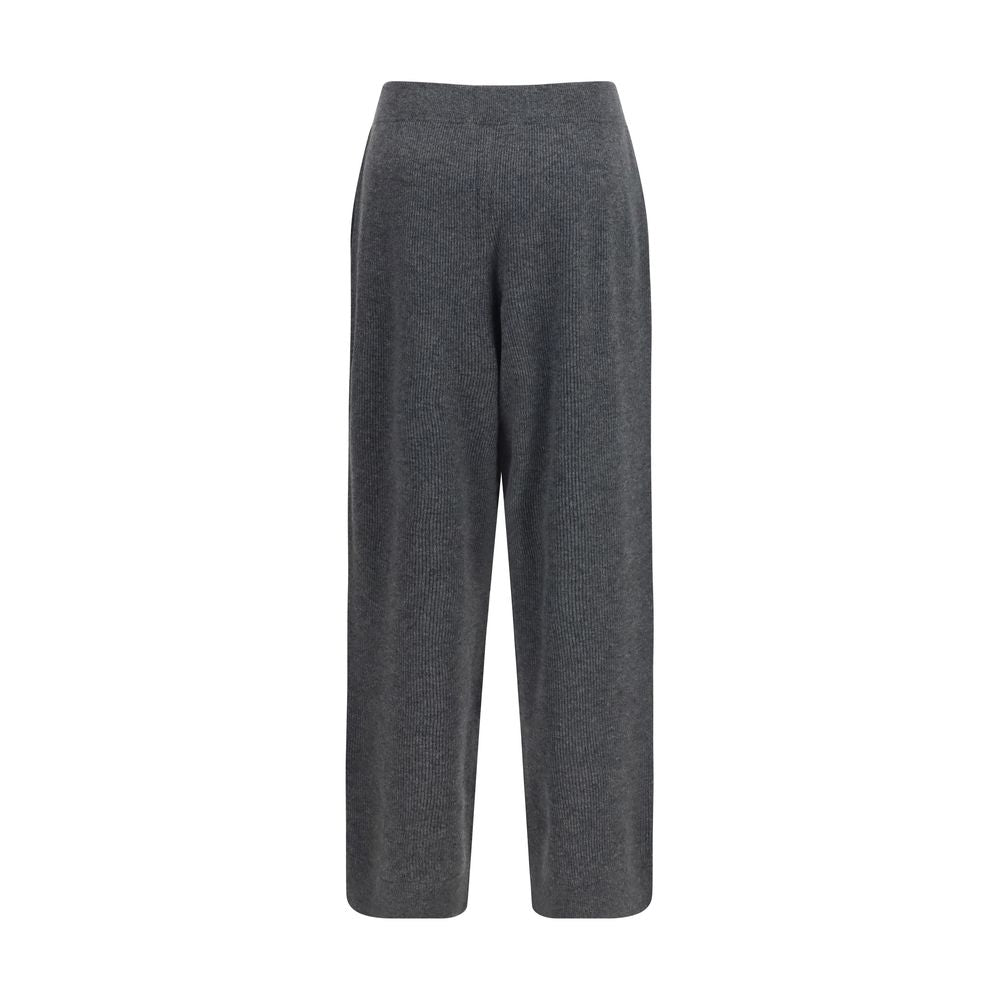 Brunello Cucinelli Gray Cashmere Casual Women's Pants