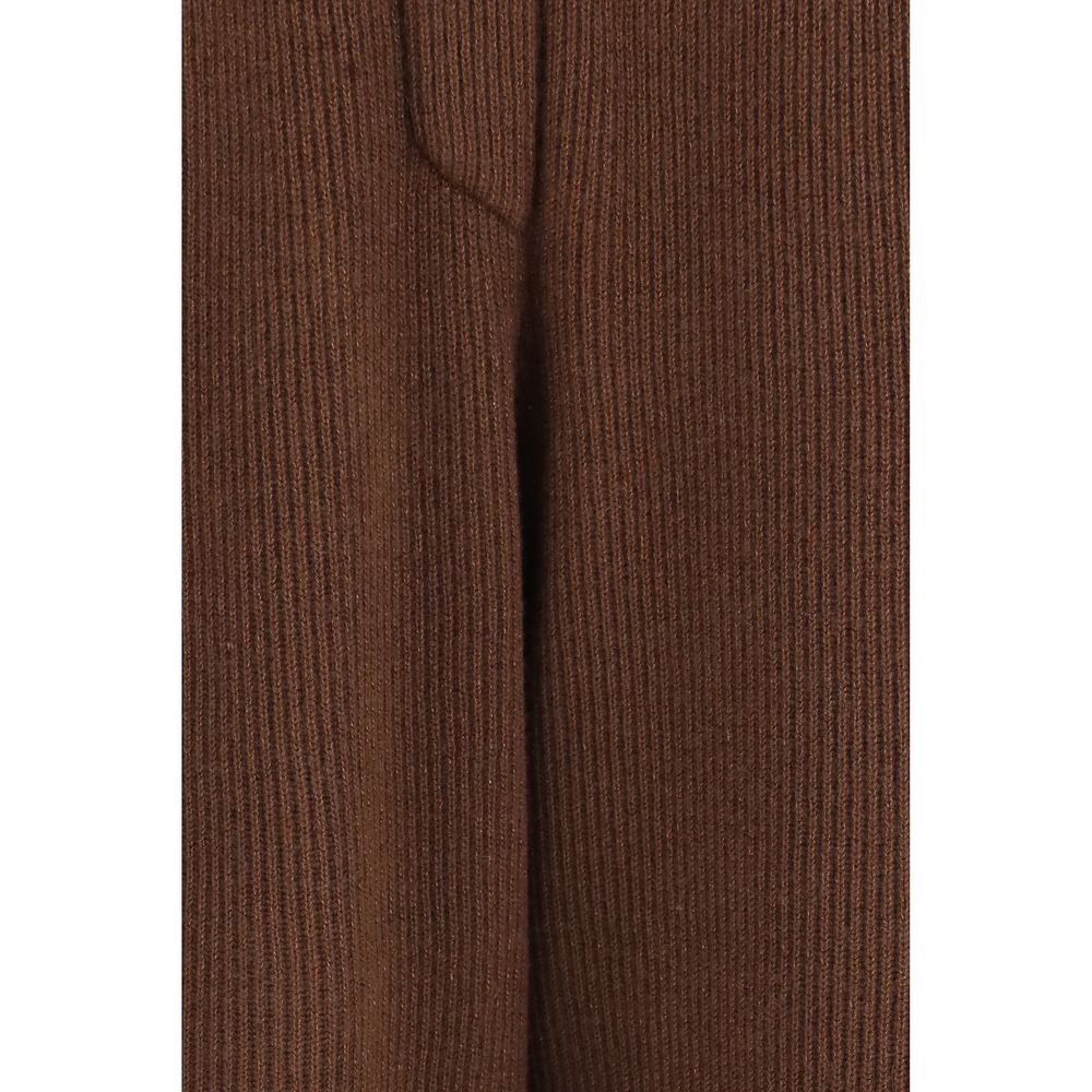 Brunello Cucinelli Brown Cashmere Casual Women's Pants
