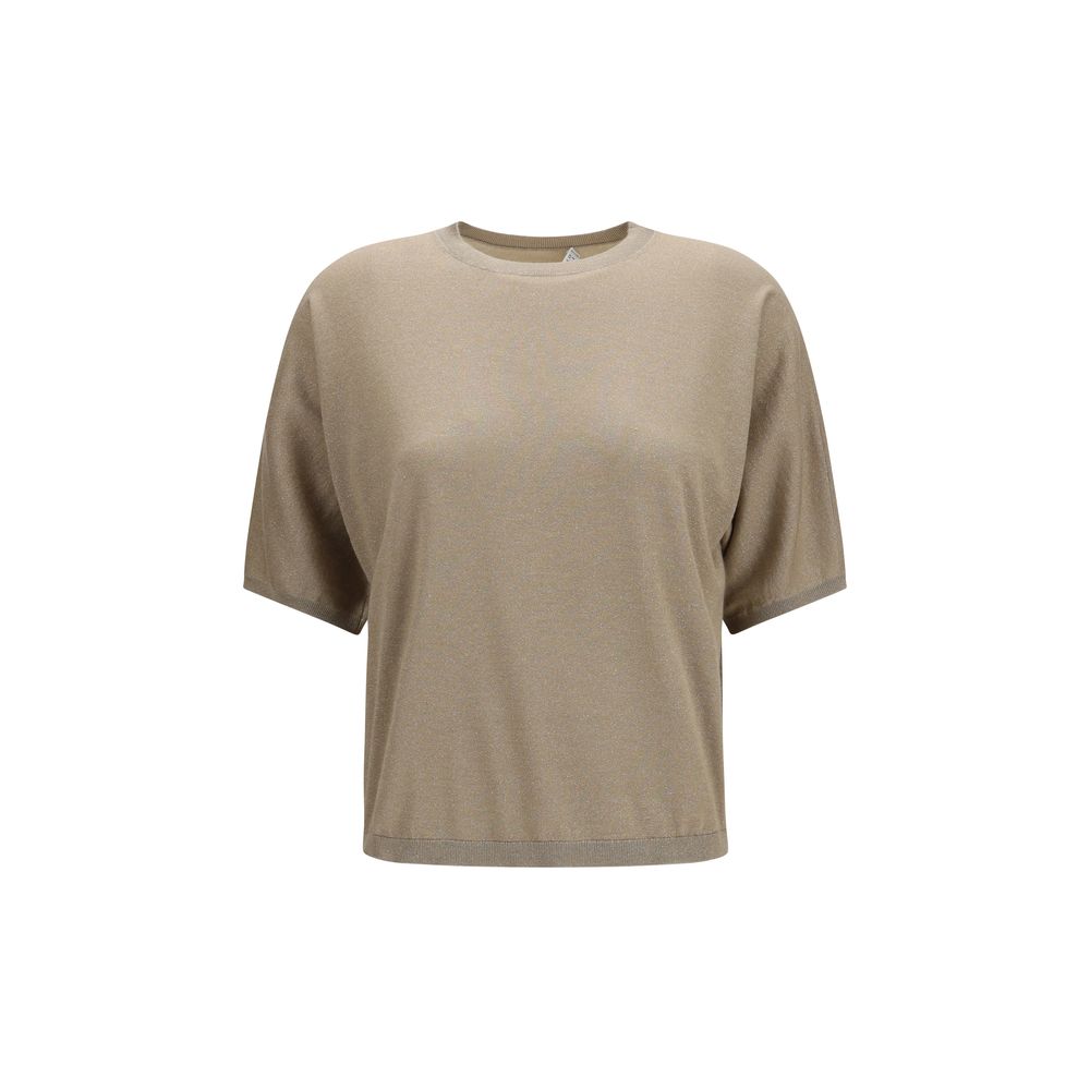 Brunello Cucinelli Beige Cashmere Women's T-Shirt
