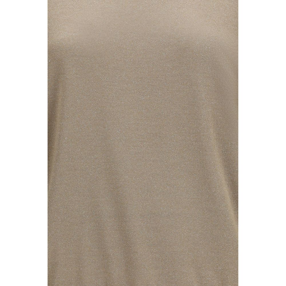 Brunello Cucinelli Beige Cashmere Women's T-Shirt