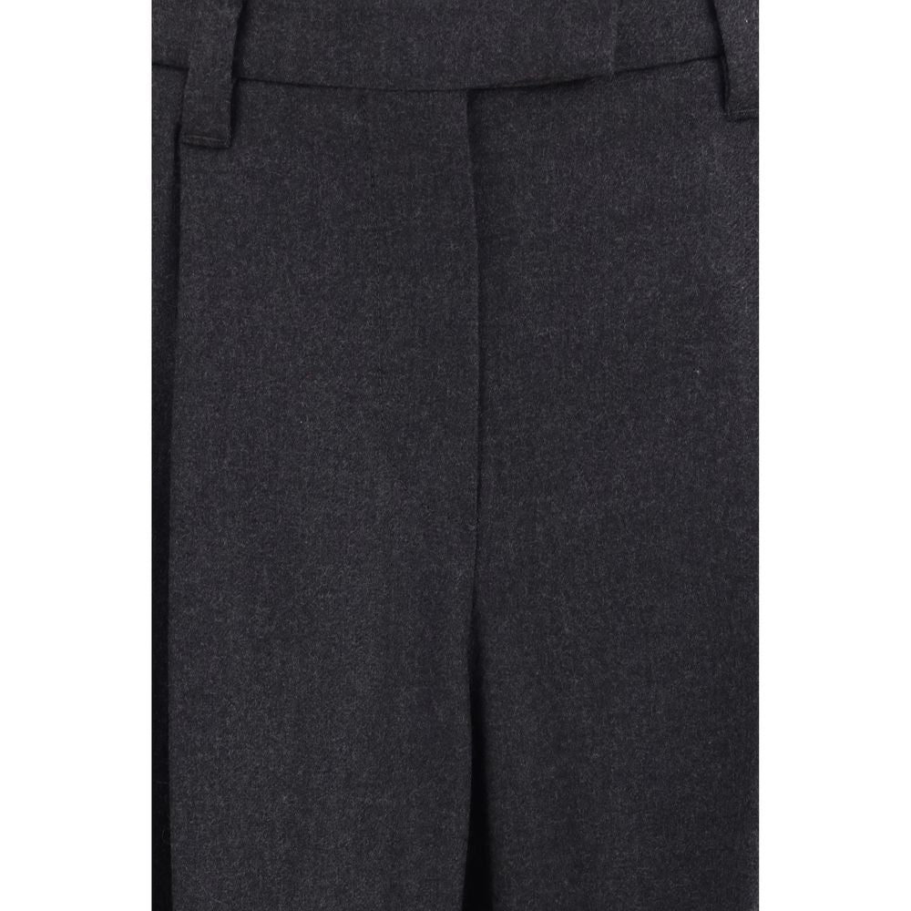 Brunello Cucinelli Gray Wool Oves Aries Dress Women's Pants