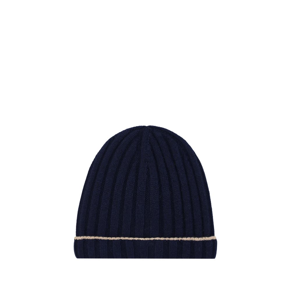 Brunello Cucinelli Blue Cashmere Men's Beanie