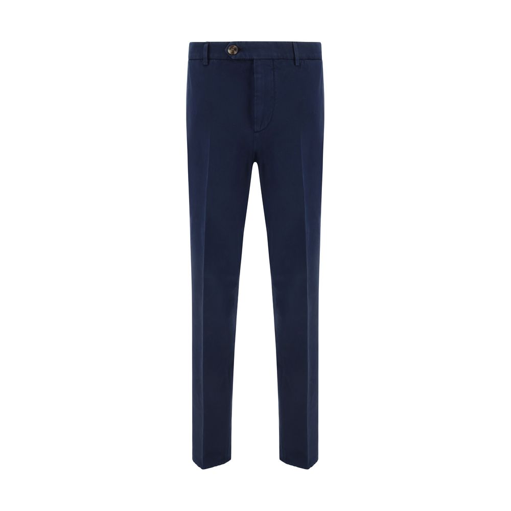 Brunello Cucinelli Blue Cotton Casual Men's Pants