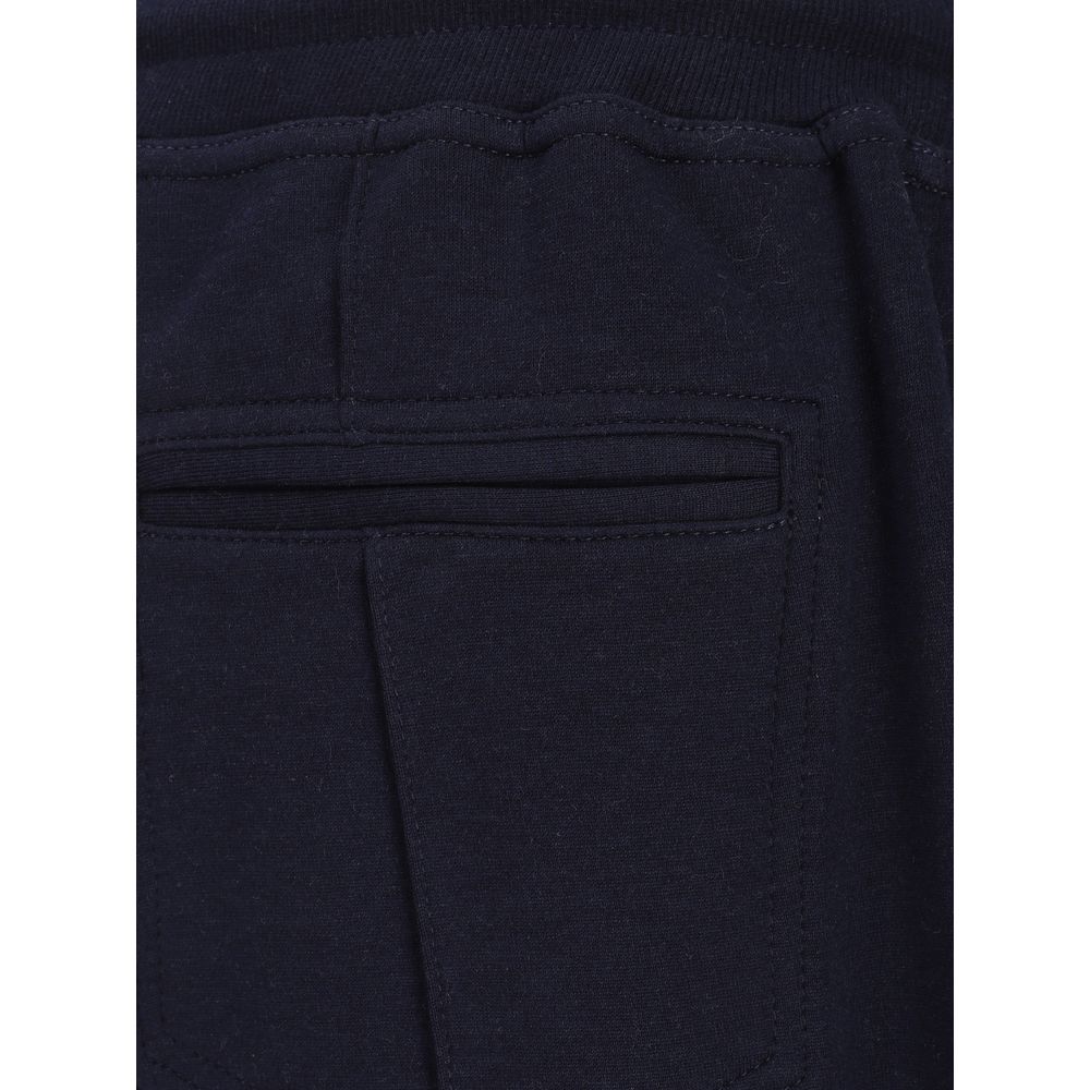 Brunello Cucinelli Blue Cotton Joggers (Workout Men's Pants)